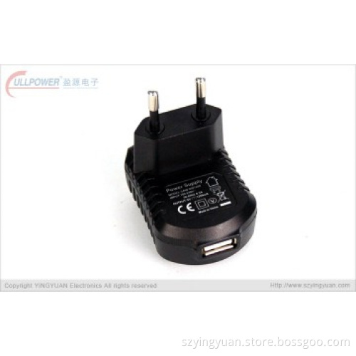 Wall-mounted 6V 1000mA USB Power Adapter With CB,CE,GS,UL,SAA...certs